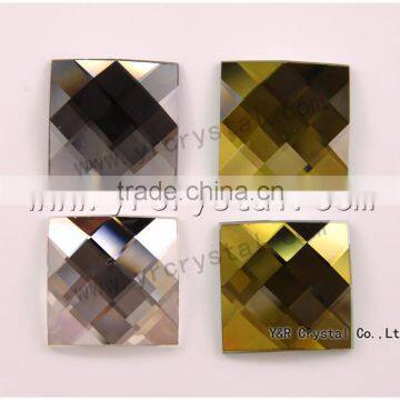 Flat Back Glass Stones Fancy Glass Crystal Square Stones photo-2