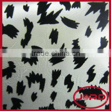 High quality flocking PU leather for sofa