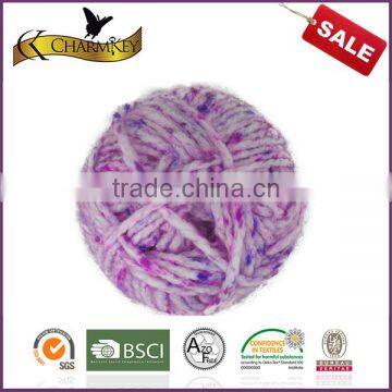 Charmkey Dotted Color 100 Acrylic Knitting Yarn Soft Scarf Yarn Blooming for Women photo-2