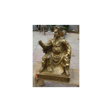 Bronze Sitting Guangong Sculpture photo-3