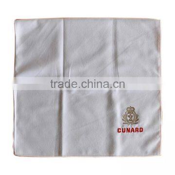 Custom good quality suede microfiber towel set with embroidery