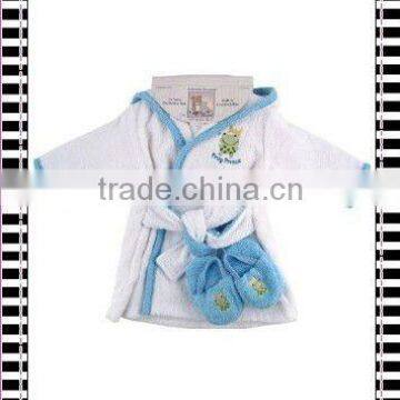 Baby Robe With Slipper Set