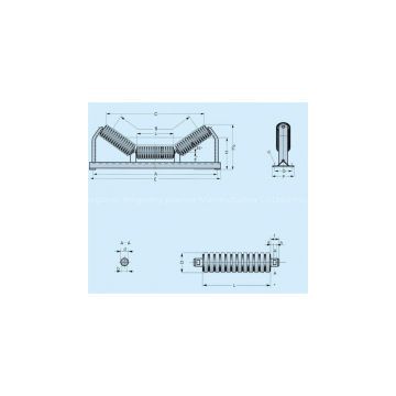 gravity galvanized conveyor roller for airport ground equipment