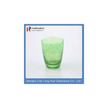 LongRun green articraft egg shaped drinking water glass, home collection