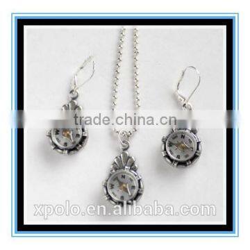 2016 New Arrival Working Compass Steampunk Silver Earrings Mini Compass Jewelry Yiwu Wholesale photo-4