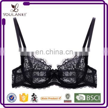 Low Price Best Selling Eyelash Lace Front Closure Transparent Lace Bralette