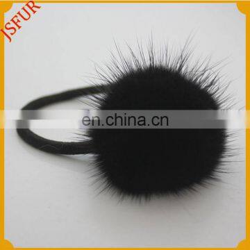 Mink Fur Ball Kids Hair Accessory Wholesale Hair Rope