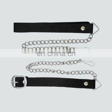 Black and White Wholesale Rabbit Fur Kilt Sporran With Belt and Chain photo-2