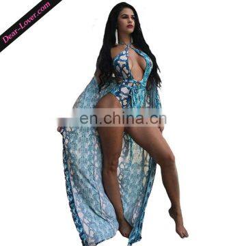 Printing Wholesale hot sale women beach dress swim suit cover up