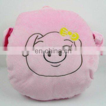 soft stufffed pink plush pig pillow