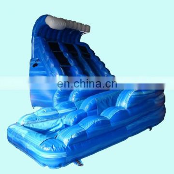 blue curve inflatable water slide