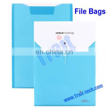 High Quality Blue Simple Carrying 10Pcs/Pack Vertical Rope File Bag