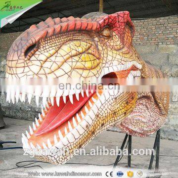 KAWAH Artificial Dinosaur Entrance Outdoor Park Animatronic Dinosaur Head For Sale