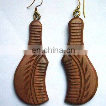 Engraved Wood Fashion Earring