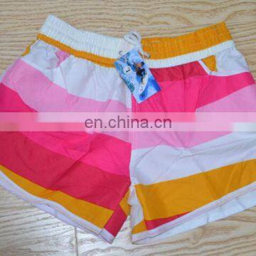 2016 wholesale 100% polyester color stripe islamic lady swim shorts