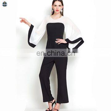 T-JP512 Muslim Womens Chiffon New Fashion Bell Sleeved One Piece Jumpsuit