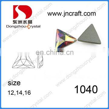 DZ-1040 crystal ab color flat back glass rhinestones for jewelry making