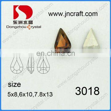 DZ-3018 fancy crystal drop pointed crystal stones for jewelry making