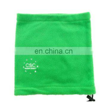 custom fashion green embroidery fleece neck warmer