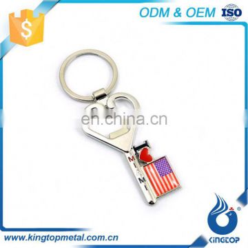 Superior Quality Oem Service Gift American Key Supply Crystal Country Flag Keychain China