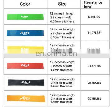 50 60cm Resistance Loop Bands -Latex Exercise Loop Bands Set of 4 for Working Out or Physical Therapy photo-2