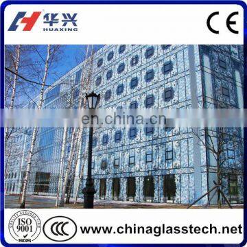 CE/EN12150 approved aluminum frame building curtain wall tempered glass facade system