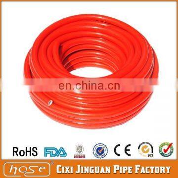Jinguan CE Certificate ISO BS EN 3821: 2010 9mm 3/8" Soft Red Shiny PVC Gas LPG Hose Pipes, PVC Gas Hose, Rubber Gas Hose Pipe