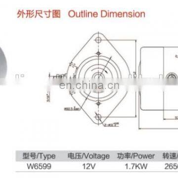 1,7 кВт коллекторный двигатель постоянного тока для подъемника хвостового вида photo-4