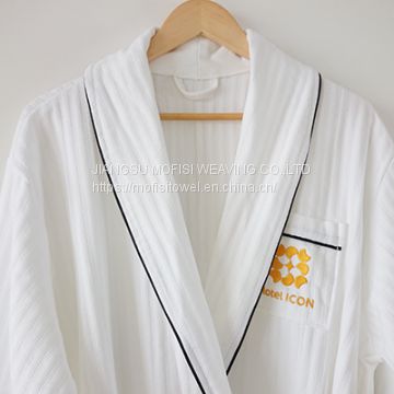 Professional High Quality White Waffle Bathrobe for Hotel