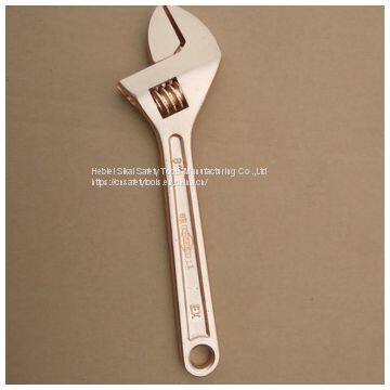 Anti-explosion Be-cu wrench adjustable 200mm high quality safety handle tool