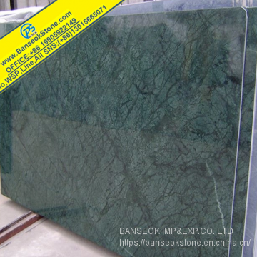 green marble slabs