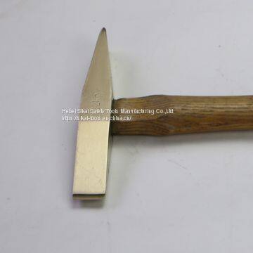 Non Sparking Hand Tools Wooden Handle Aluminum Bronze Alloy Chipping Hammer photo-3