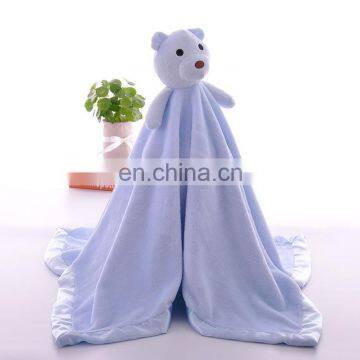 Plush Gift Bear Head Coral Fleece Baby Soothe Blanket For Newborn photo-7