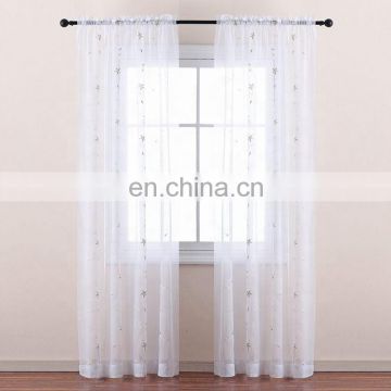 Embroidery100%  polyester sheer curtain for home