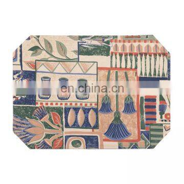 Stock Cheap Placemat Clearance , 4pcs per Set ,jacquard Design Thermal Insulation Andnon-slip Dinning Table Placemat photo-3