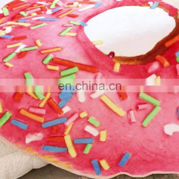 Hot Selling Funny 3D Printed Pink Donut Beach Towel Blanket 47Inch