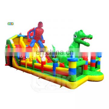 commercial inflatable playground bouncy slide spiderman spider man