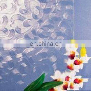 CLEAR MAY FLOWER PATTERNED GLASS , EN 572.5 European standard