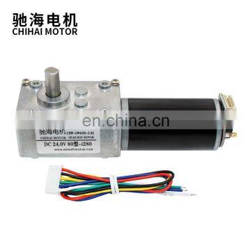 ChiHai Motor CHW-GW4058-3162ABHL 12v Single Shaft Turbo Worm Geared Motor High Power Reversed Low Speed Worm Motor With Encoder photo-2