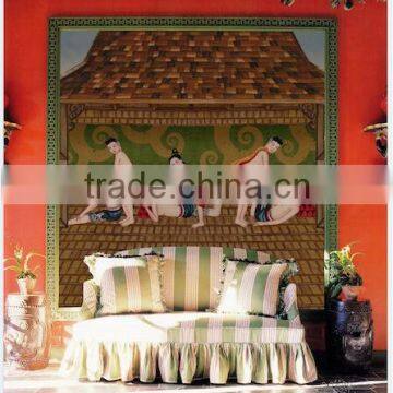 Thailand mural art design vinyl wallpaper