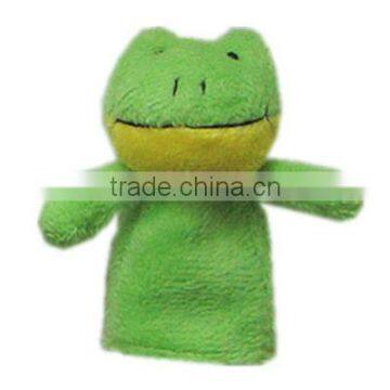 10cm kids plush frog finger puppet