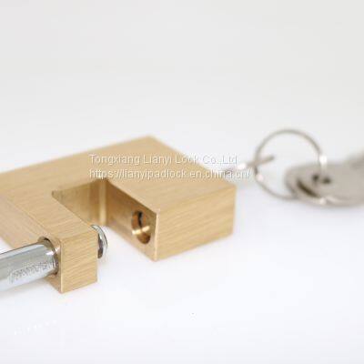 Good Quality Safety Cheap Solid Brass Anti-cut Anti-rust Anti-theft 50-90mm Rectangular Brass Padlock