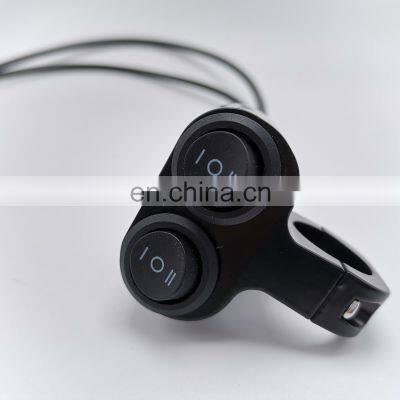 Universal Waterproof CNC Aluminium Alloy Mount 22mm Handlebar Switch Toggle 2 Dual Button 3 Ways Switch Motorcycle