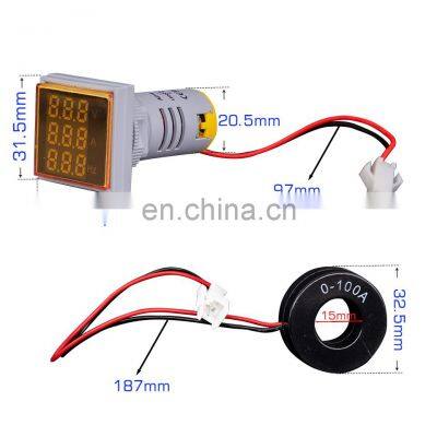 AC 60-500V 0-100A LED Digital Voltmeter Ammeter Hertz HZ Signal Lights 220V Voltage Current Meter Volt Amp Tester Detector photo-4