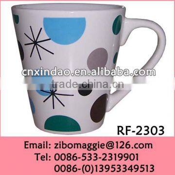 Hot Sale Conic Custom Print Ceramic Promotion Milkshale Tasting Cup for Gift