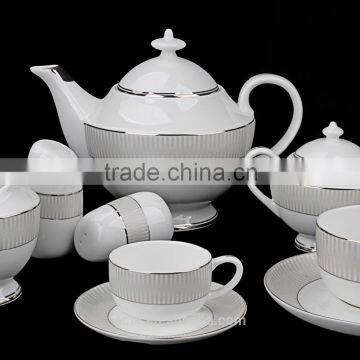 Bone china 15pcs tea set with gold decal