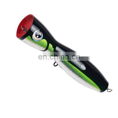 2020 Yajie Outdoors 20cm/120g Topwater Wooden Popper Surface Popping Lures Sea Handmade Fishing Baits photo-4