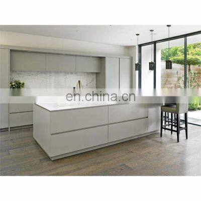 High end commercial restaurant wooden cupboard black color simple modern kitchen cabinets