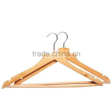 Wholesale manufactory provide high ending wooden clothes hanger