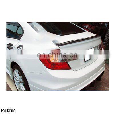 ABS Primer Painted Trunk Lip Wing For Civic2012 Rear spoiler